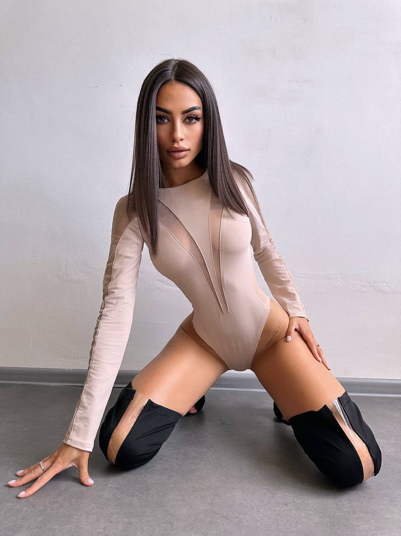 Боді із вставками сітки Боді із вставками сітки | PUSHKA SHOP