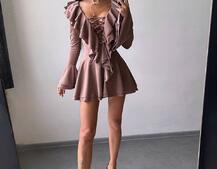 Сукня з з воланами на ґудзиках  Сукня з з воланами на ґудзиках  | PUSHKA SHOP