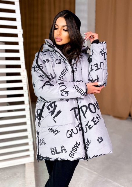 Тёплая куртка с креативным принтом❄️ Тёплая куртка с креативным принтом❄️ | PUSHKA SHOP