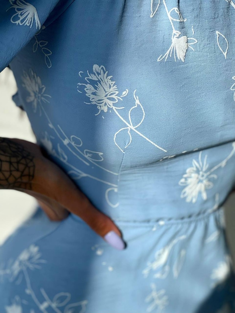 Платье миди со шнуровкой на спинке  | PUSHKA SHOP