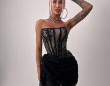 Мереживна сукня міні зі шлейфом   Мереживна сукня міні зі шлейфом   | PUSHKA SHOP