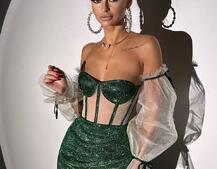 Сяючий комплект: корсет + спідниця  Сяючий комплект: корсет + спідниця  | PUSHKA SHOP