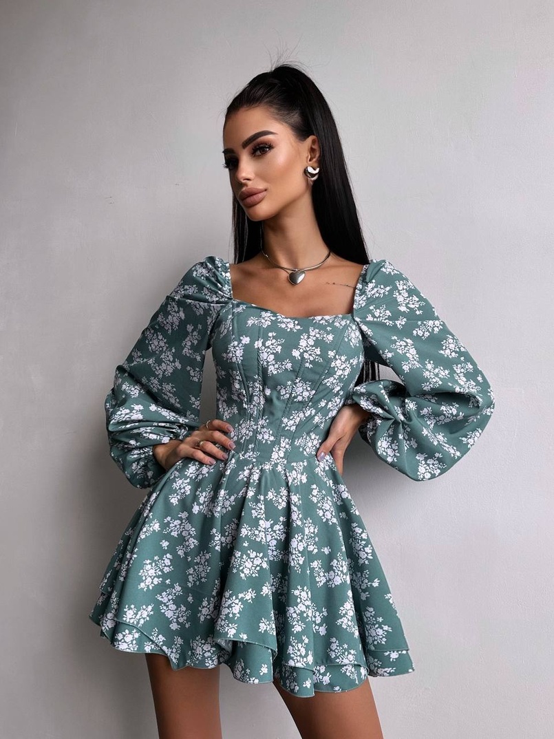 Корсетна сукня з подвійною спідницею  | PUSHKA SHOP