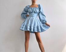 Сукня з воланами та шнурівкою  по спинці Сукня з воланами та шнурівкою  по спинці | PUSHKA SHOP