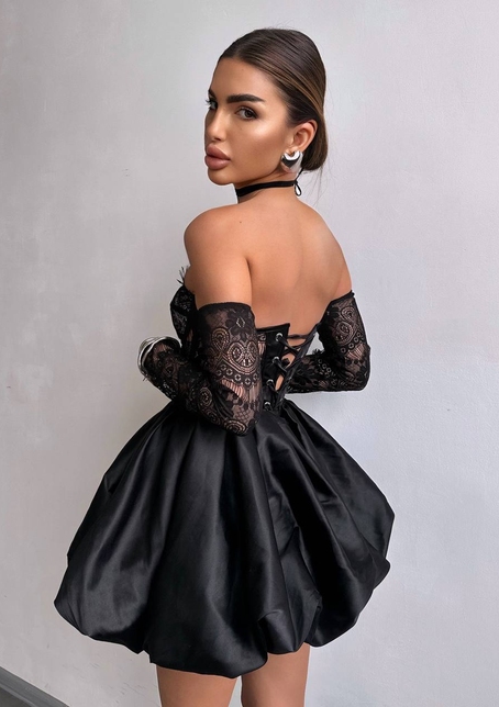 Комплект : мереживний корсет  з чашечками+ спідниця балон  | PUSHKA SHOP