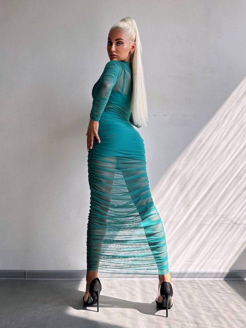 Сукня міді з драпіруванням   Сукня міді з драпіруванням   | PUSHKA SHOP