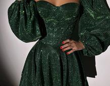 Сяюча корсетна сукня бюстьє з подвійною спідницею Сяюча корсетна сукня бюстьє з подвійною спідницею | PUSHKA SHOP