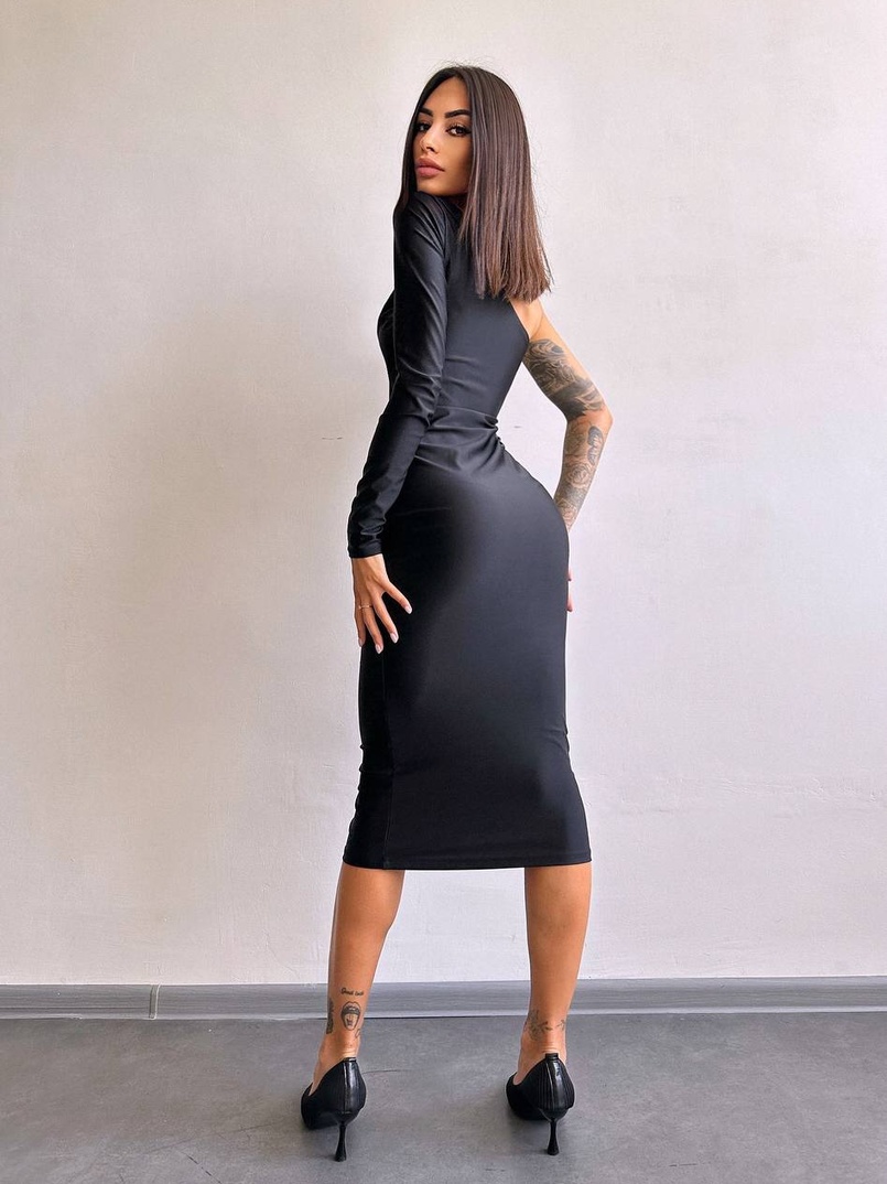 Сукня міді  із вставками сітки  Сукня міді  із вставками сітки  | PUSHKA SHOP