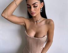 Корсетна сукня міді  | PUSHKA SHOP