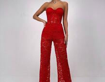 Комплект: мереживний корсет бюстьє + штани + піджак  Комплект: мереживний корсет бюстьє + штани + піджак  | PUSHKA SHOP