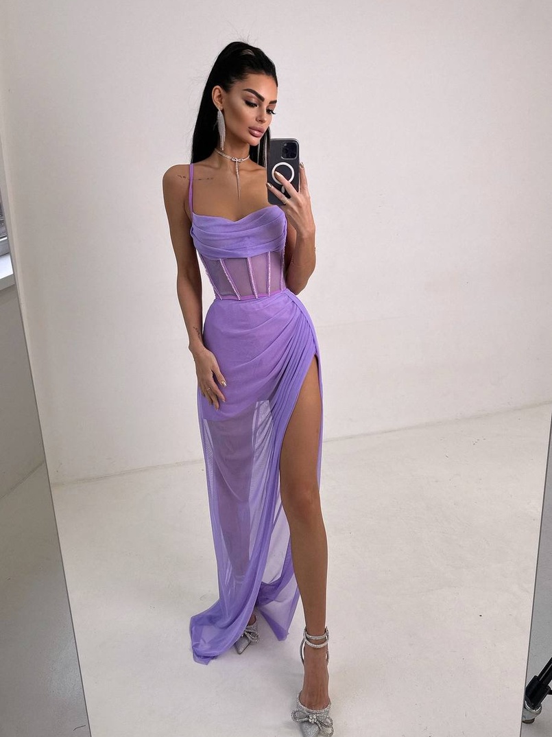 Комплект: корсет декорований стразами + спідниця максі  Комплект: корсет декорований стразами + спідниця максі  | PUSHKA SHOP