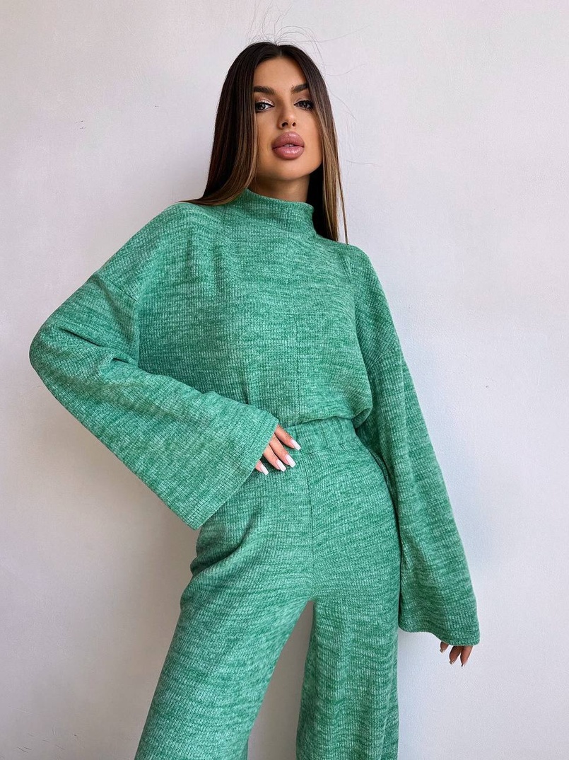 Трикотажний базовий комплект: світшот + штани  Трикотажний базовий комплект: світшот + штани  | PUSHKA SHOP