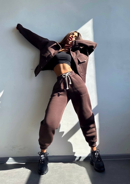 Комплект: тепла сорочка на кнопках + джоггери | PUSHKA SHOP