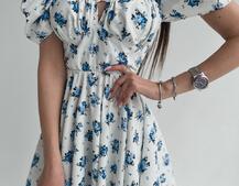 Сукня- міні у квітковий принт | PUSHKA SHOP