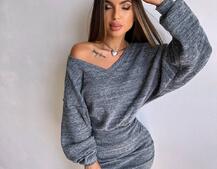 Трикотажна сукня міні  | PUSHKA SHOP