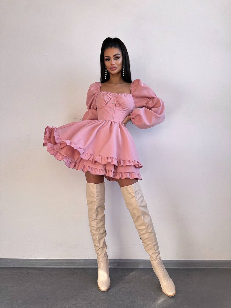 Лялькова сукня з пишною спідницею та корсетним верхом  | PUSHKA SHOP