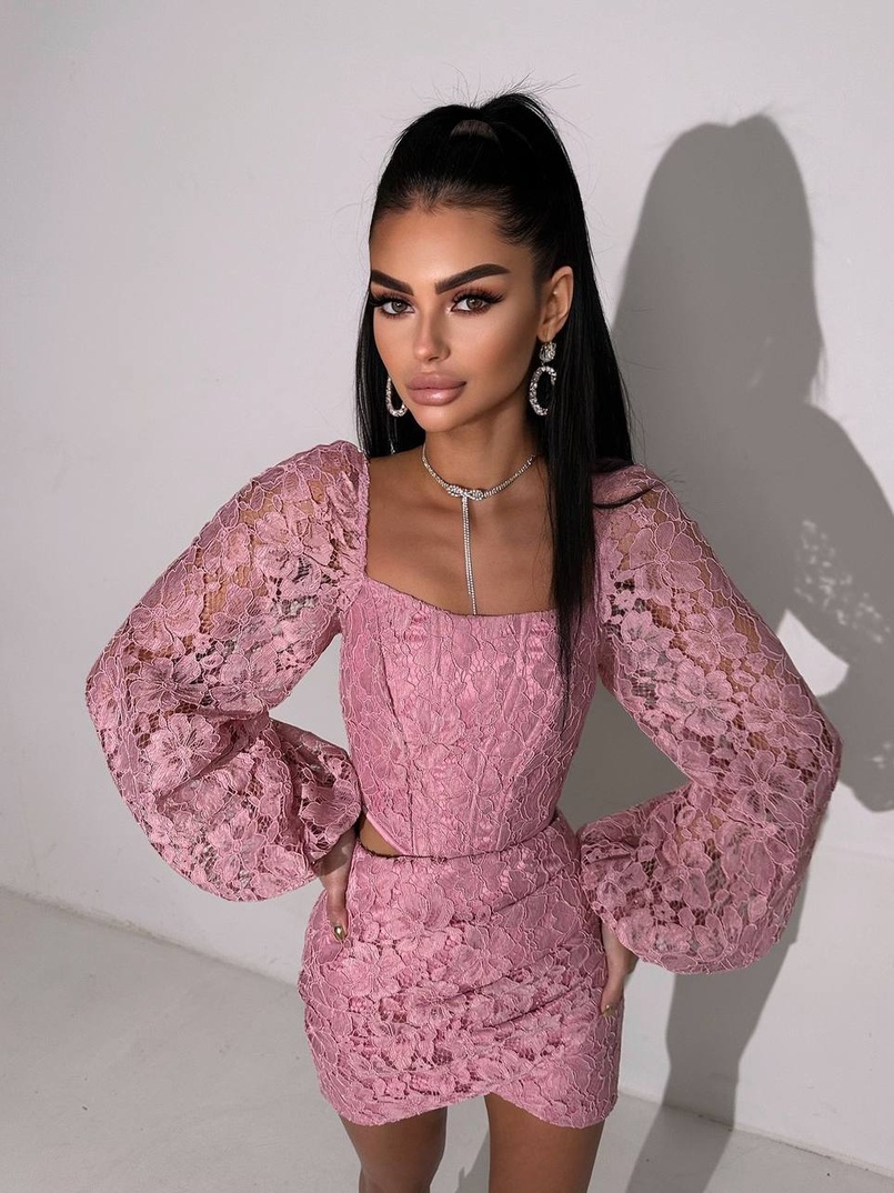 Мереживний комплект: корсет + спідниця міні Мереживний комплект: корсет + спідниця міні | PUSHKA SHOP