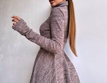 Трикотажна сукня міні із спідницею сонцем     Трикотажна сукня міні із спідницею сонцем     | PUSHKA SHOP