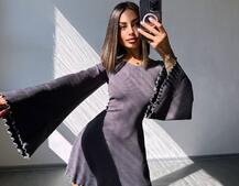 Трикотажна сукня зі шнурівкою на спинці    Трикотажна сукня зі шнурівкою на спинці    | PUSHKA SHOP