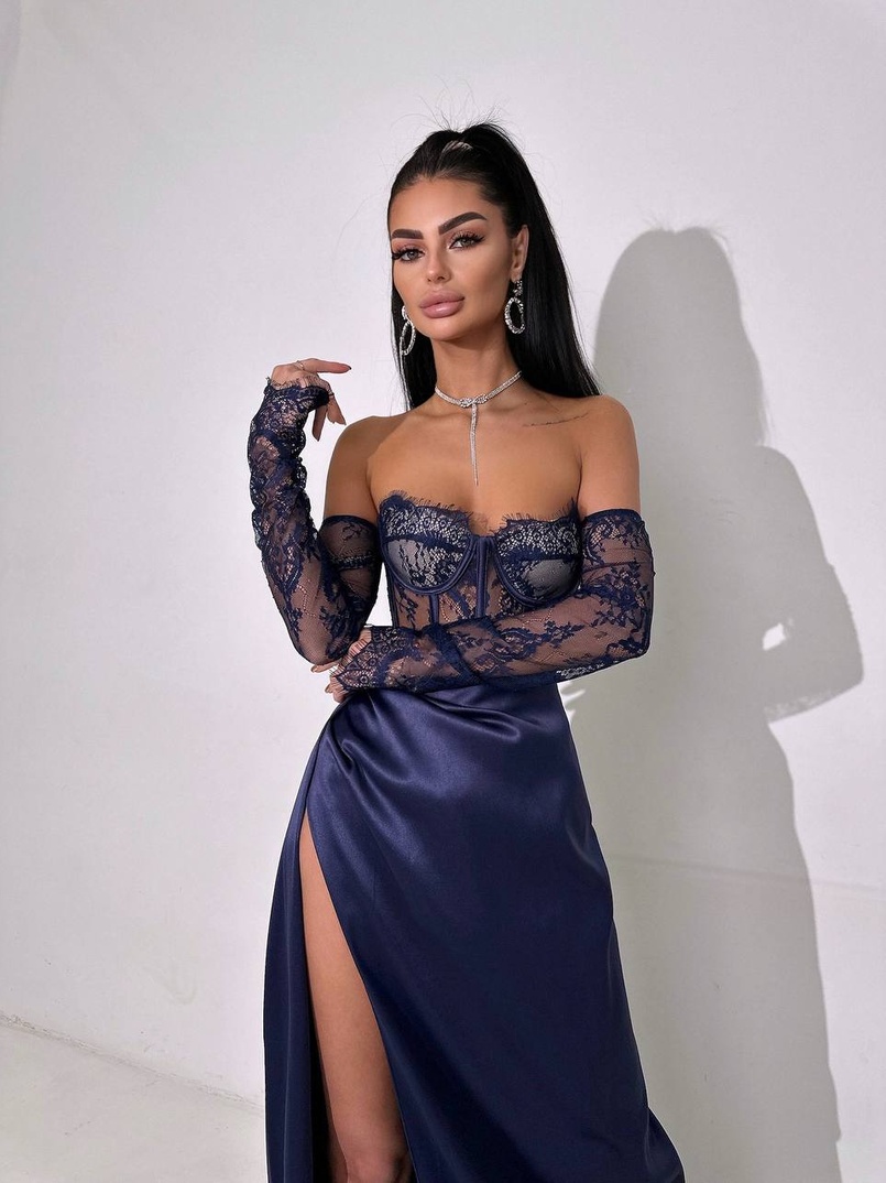 Комплект: мереживний корсет  +  спідниця максі   Комплект: мереживний корсет  +  спідниця максі   | PUSHKA SHOP