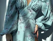 Сукня міді з квітковим принтом  | PUSHKA SHOP