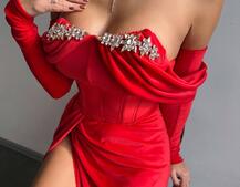 Оксамитова сукня максі декорована стразами  Ручна робота  | PUSHKA SHOP