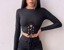 Трикотажний комплект: корсетний топ + легінси Трикотажний комплект: корсетний топ + легінси | PUSHKA SHOP