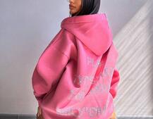 Трендове худі over size із сяючими стразами  | PUSHKA SHOP