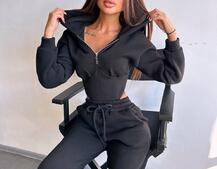 Комплект на флісі : худі з елементами корсету + штани  Комплект на флісі : худі з елементами корсету + штани  | PUSHKA SHOP