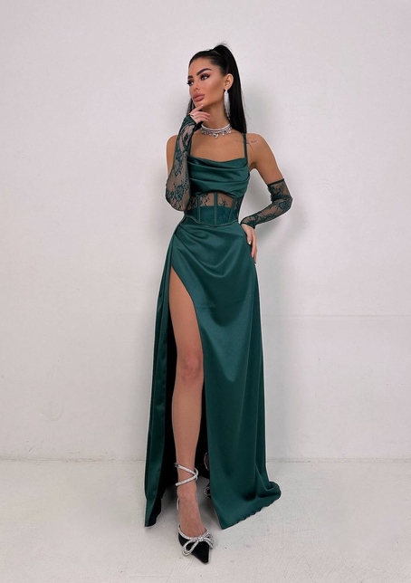 Комплект: корсет+ рукавички + спідниця максі Комплект: корсет+ рукавички + спідниця максі | PUSHKA SHOP