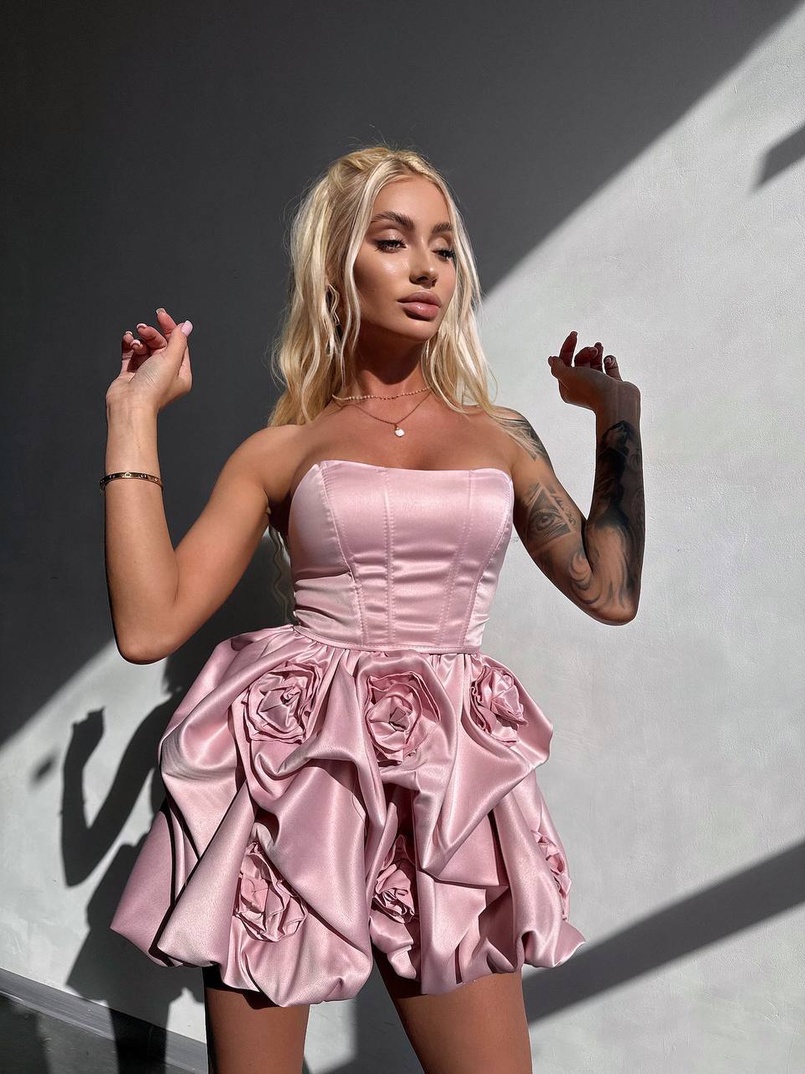 Комплект: корсет з  + спідниця декорована трояндами  Комплект: корсет з  + спідниця декорована трояндами  | PUSHKA SHOP