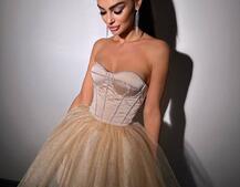 Комплект: корсет, декорований стразами  +  пишна фатинова спідниця Комплект: корсет, декорований стразами  +  пишна фатинова спідниця | PUSHKA SHOP