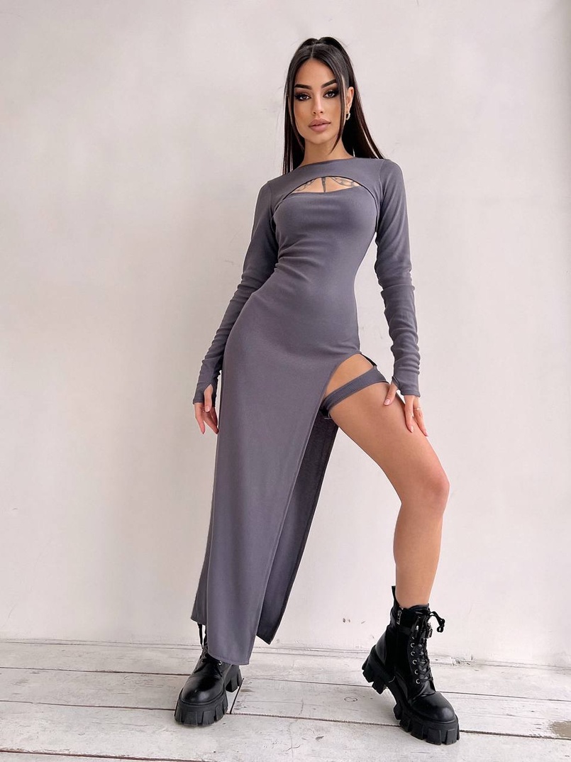 Облягаюча сукня міді цікавого крою Облягаюча сукня міді цікавого крою | PUSHKA SHOP