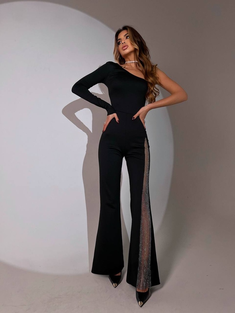 Комбінезон, декорований сіткою із стразами Комбінезон, декорований сіткою із стразами | PUSHKA SHOP