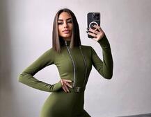 Облягаючий комбінезон з двома змійками та застібкою на талії Облягаючий комбінезон з двома змійками та застібкою на талії | PUSHKA SHOP