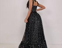 Сукня бюстьє максі з блискучим принтом  | PUSHKA SHOP