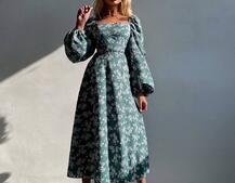 Улюблена сукня-міді зі шнурівкою на спинці та розрізом на ніжці Улюблена сукня-міді зі шнурівкою на спинці та розрізом на ніжці | PUSHKA SHOP