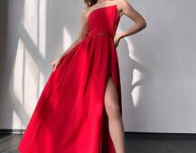 Сукня максі  з розрізом на спідниці  Сукня максі  з розрізом на спідниці  | PUSHKA SHOP