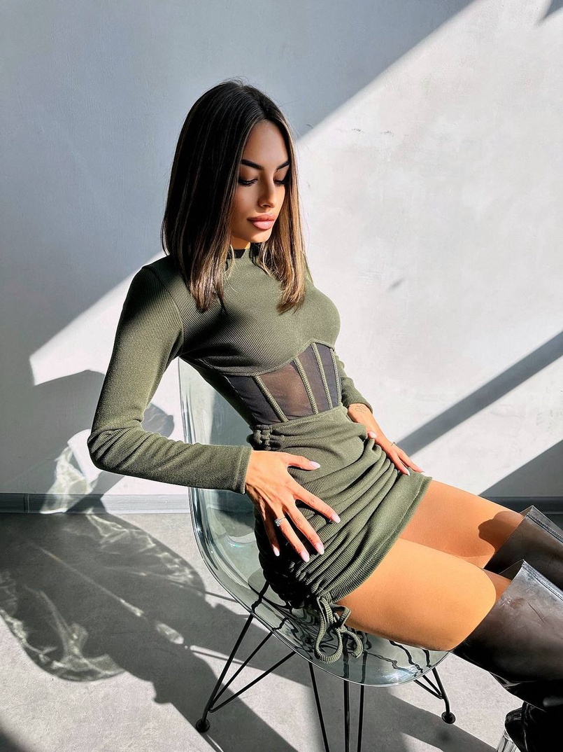 Сукня-міні  з елементами корсету  Довжину спідниці можна регулювати  Сукня-міні  з елементами корсету  Довжину спідниці можна регулювати  | PUSHKA SHOP