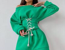 Худи на флисе + корсет на шнуровке  Худи на флисе + корсет на шнуровке  | PUSHKA SHOP