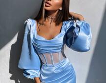 Комплект: корсет, декорований стразами   + спідниця міні з драпіруванням  Комплект: корсет, декорований стразами   + спідниця міні з драпіруванням  | PUSHKA SHOP