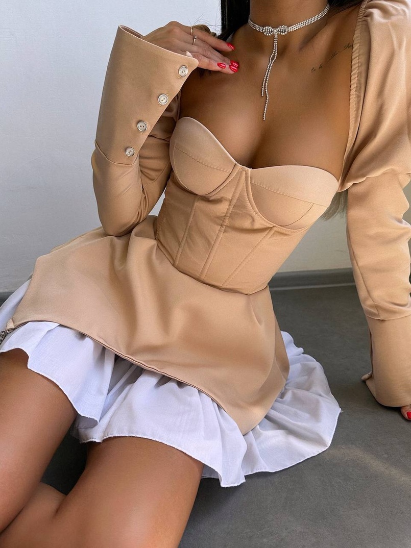 Сукня з чашечками та елементами корсету  Сукня з чашечками та елементами корсету  | PUSHKA SHOP