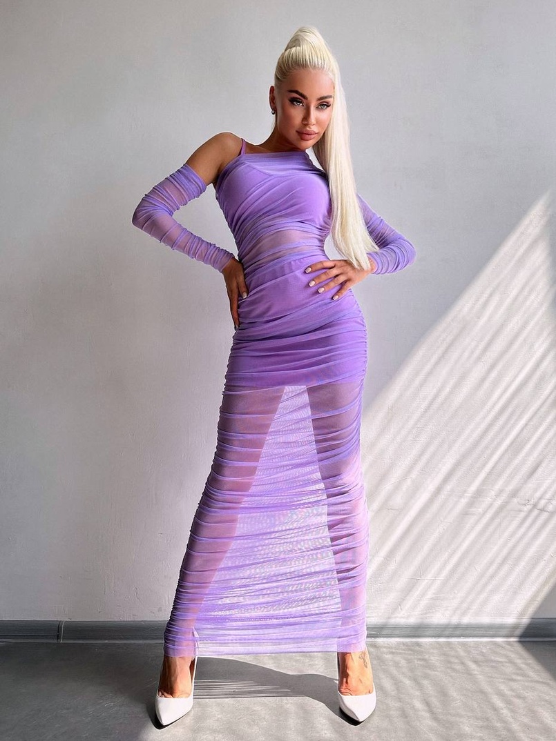 Сукня міді з драпіруванням   Сукня міді з драпіруванням   | PUSHKA SHOP