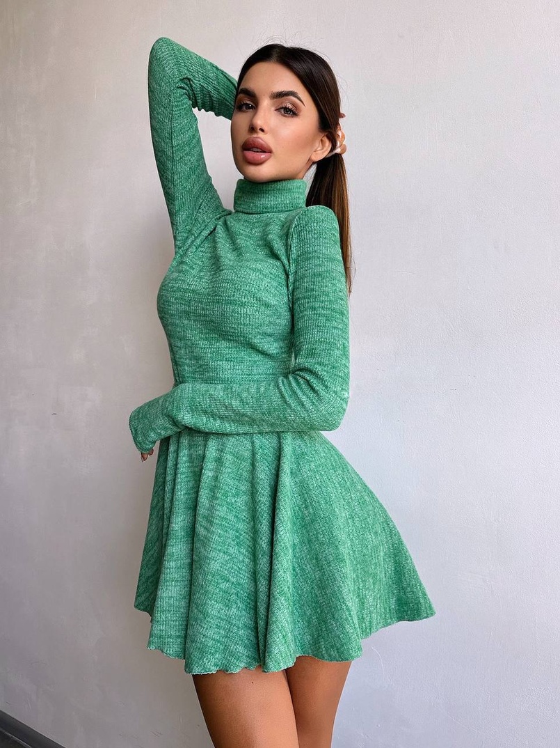 Трикотажна сукня міні із спідницею сонцем     Трикотажна сукня міні із спідницею сонцем     | PUSHKA SHOP