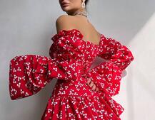 Сукня з воланами та шнурівкою по спинці Сукня з воланами та шнурівкою по спинці | PUSHKA SHOP