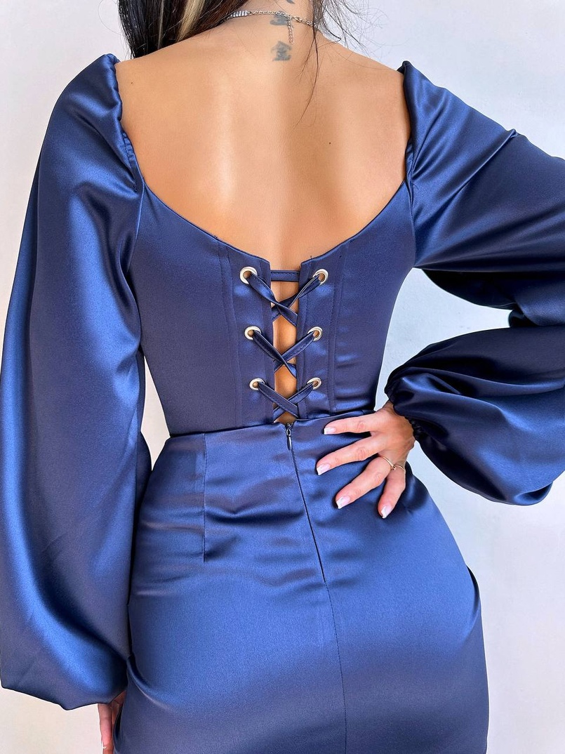 Атласний  комплект: корсет + спідниця з драпіруванням Атласний  комплект: корсет + спідниця з драпіруванням | PUSHKA SHOP