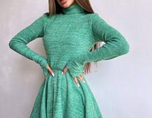 Трикотажна сукня міні із спідницею сонцем     Трикотажна сукня міні із спідницею сонцем     | PUSHKA SHOP