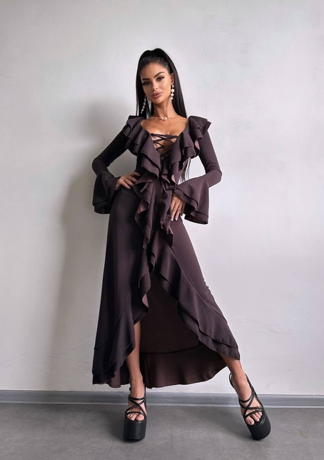 Сукня з воланами  | PUSHKA SHOP