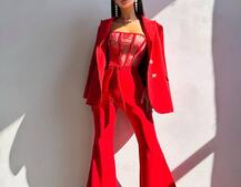 Комплект: піджак + комбінезон кльош  Комплект: піджак + комбінезон кльош  | PUSHKA SHOP