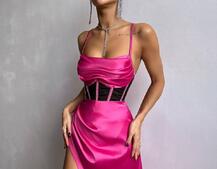 Комплект: корсет, декорований стразами + спідниця максі з драпіруванням  Комплект: корсет, декорований стразами + спідниця максі з драпіруванням  | PUSHKA SHOP